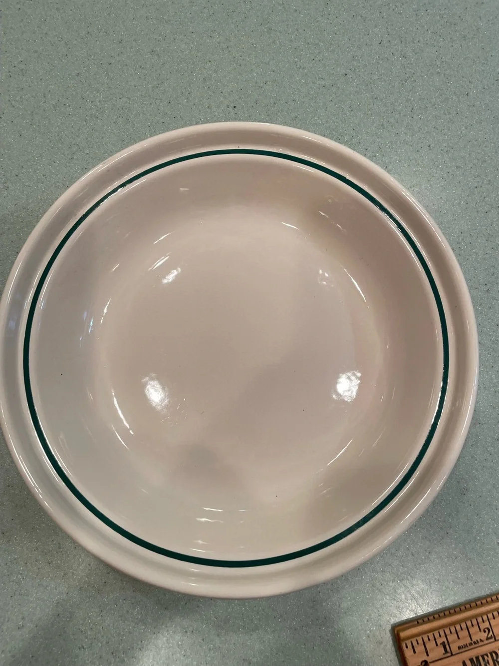 Longaberger Pottery Pie Plate Green Heritage 10” Made in USA
